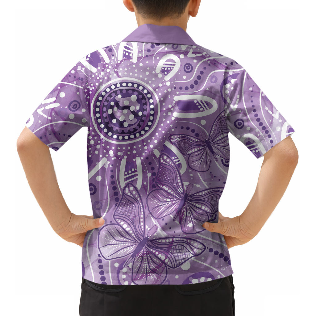 Australia Epilepsy Month Indigenous Kid Hawaiian Shirt Butterfly Aboriginal Art