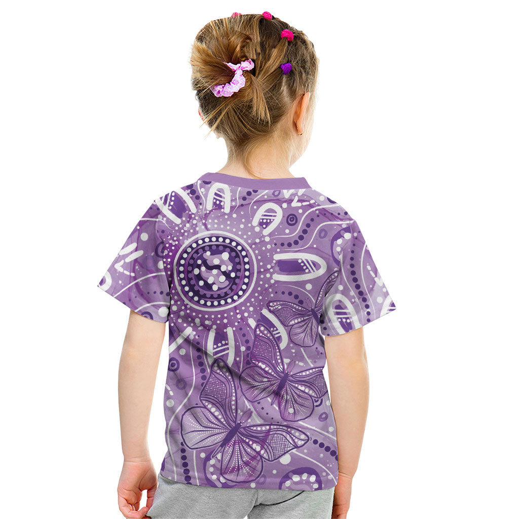 Australia Epilepsy Month Indigenous Kid T Shirt Butterfly Aboriginal Art
