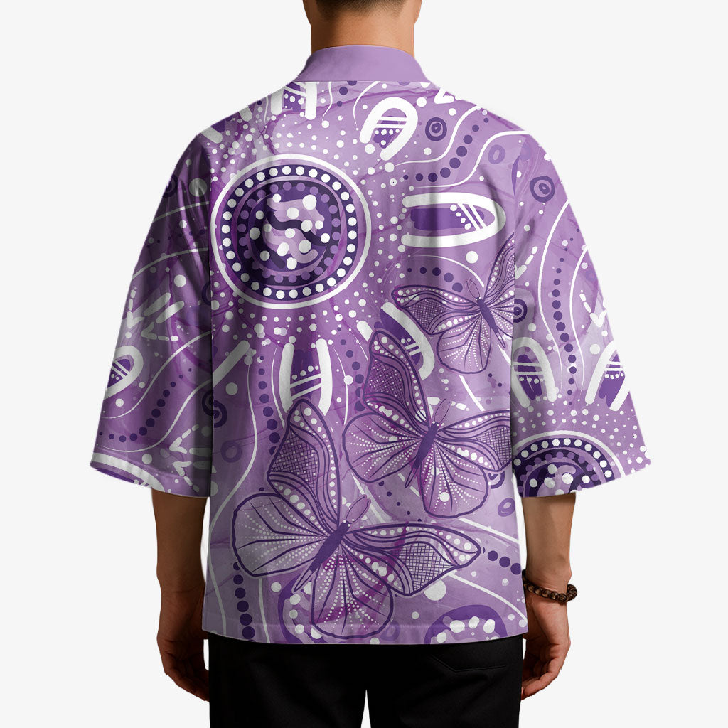 Australia Epilepsy Month Indigenous Kimono Butterfly Aboriginal Art