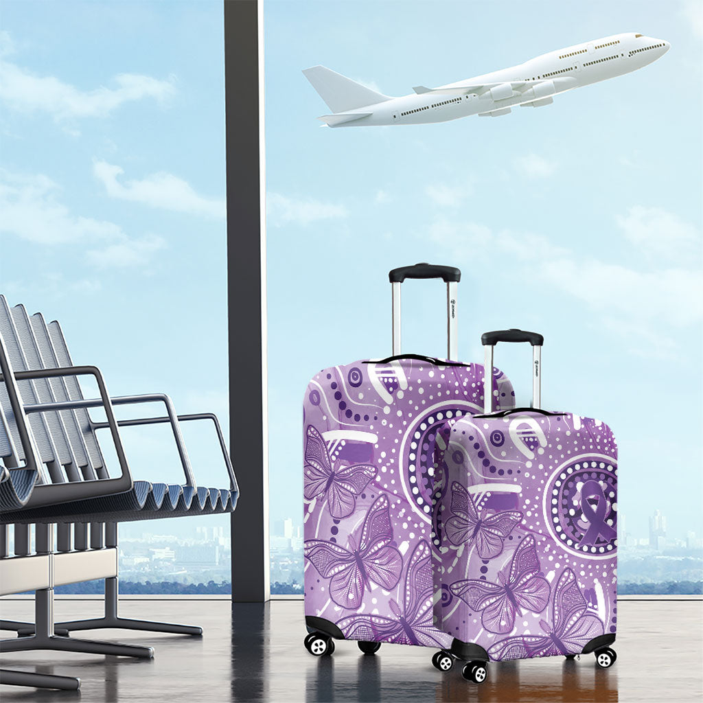 Australia Epilepsy Month Indigenous Luggage Cover Butterfly Aboriginal Art