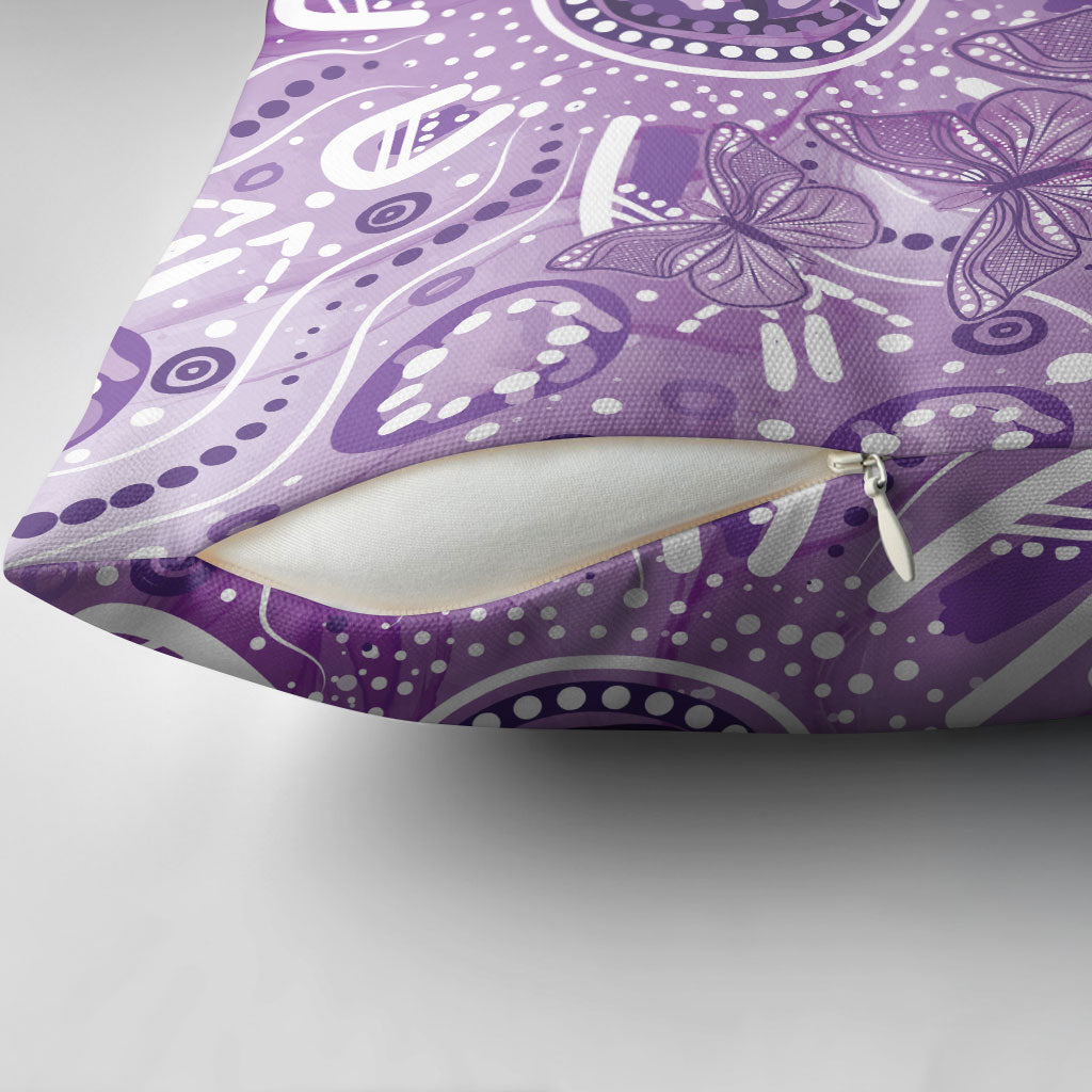 Australia Epilepsy Month Indigenous Pillow Cover Butterfly Aboriginal Art