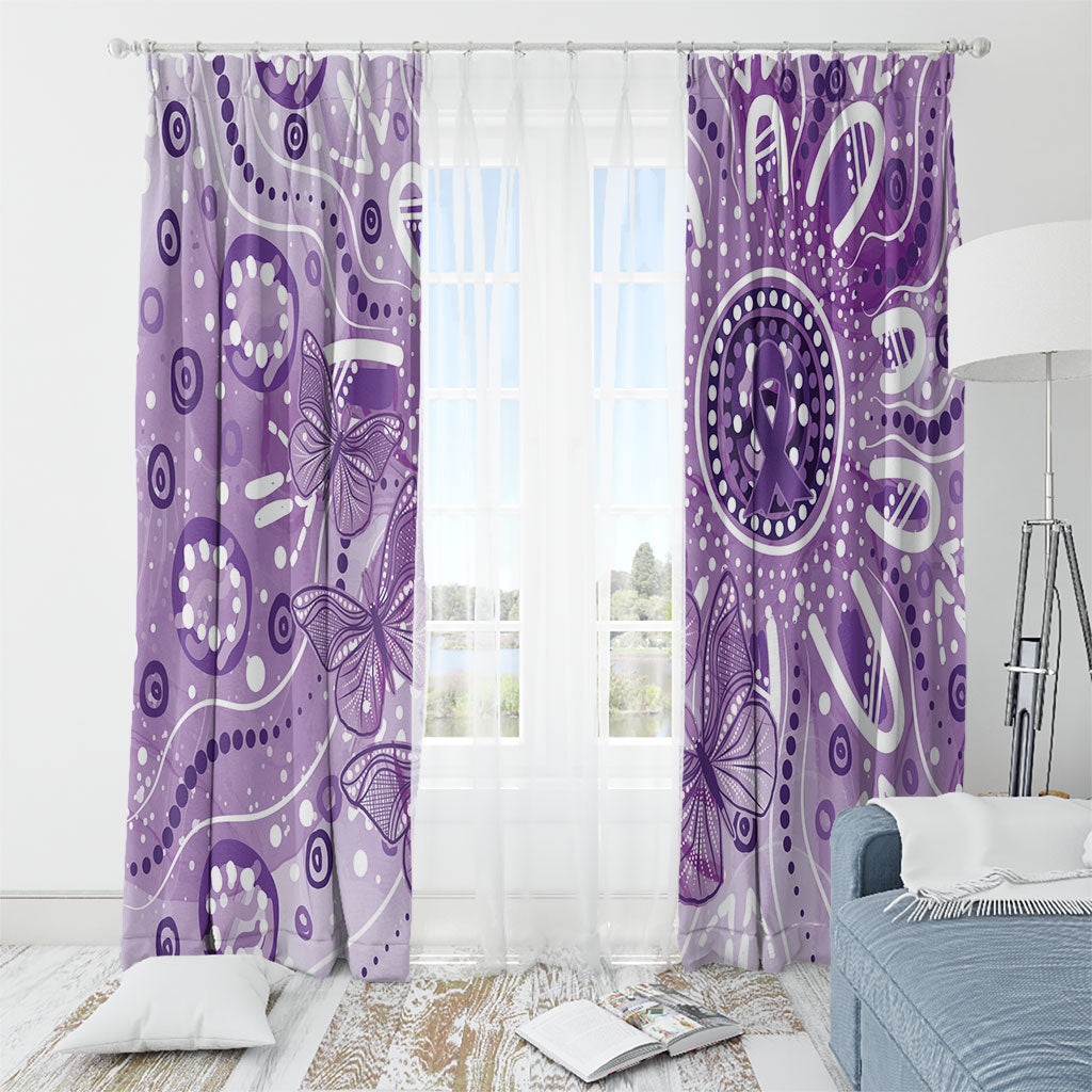 Australia Epilepsy Month Indigenous Window Curtain Butterfly Aboriginal Art