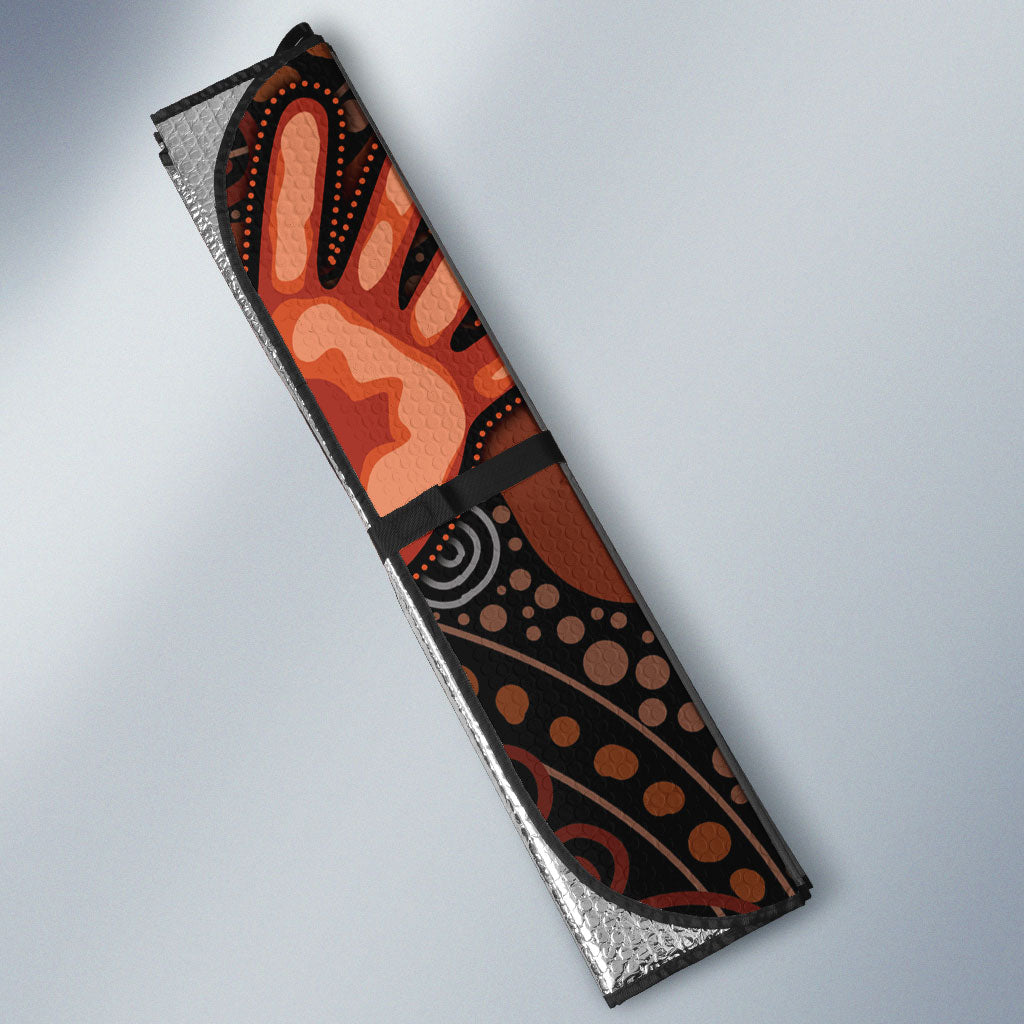 Australia Indigenous Leukemia Prevention Auto Sun Shade Aboriginal Dot Arts