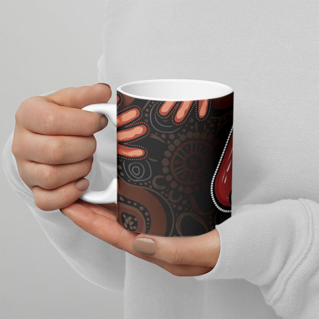 Australia Indigenous Leukemia Prevention Ceramic Mug Aboriginal Dot Arts