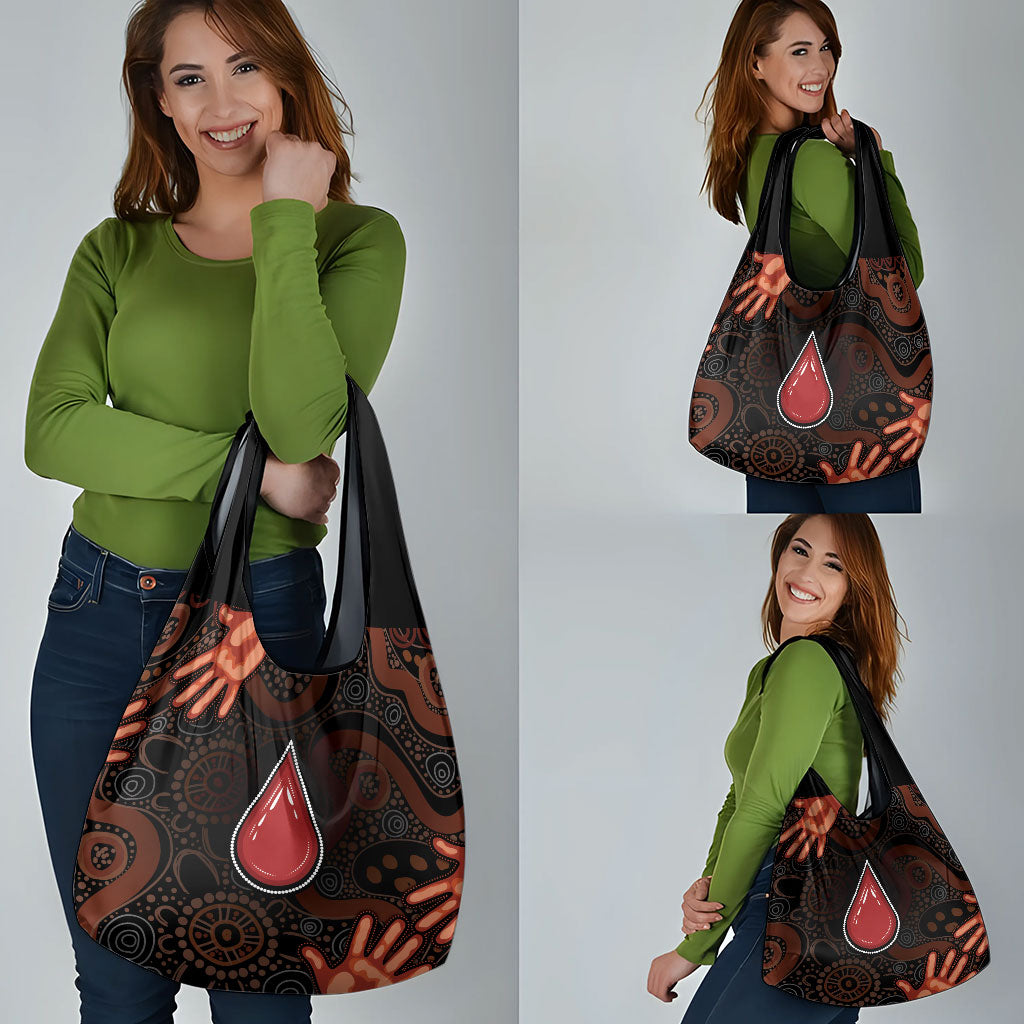 Australia Indigenous Leukemia Prevention Grocery Bag Aboriginal Dot Arts