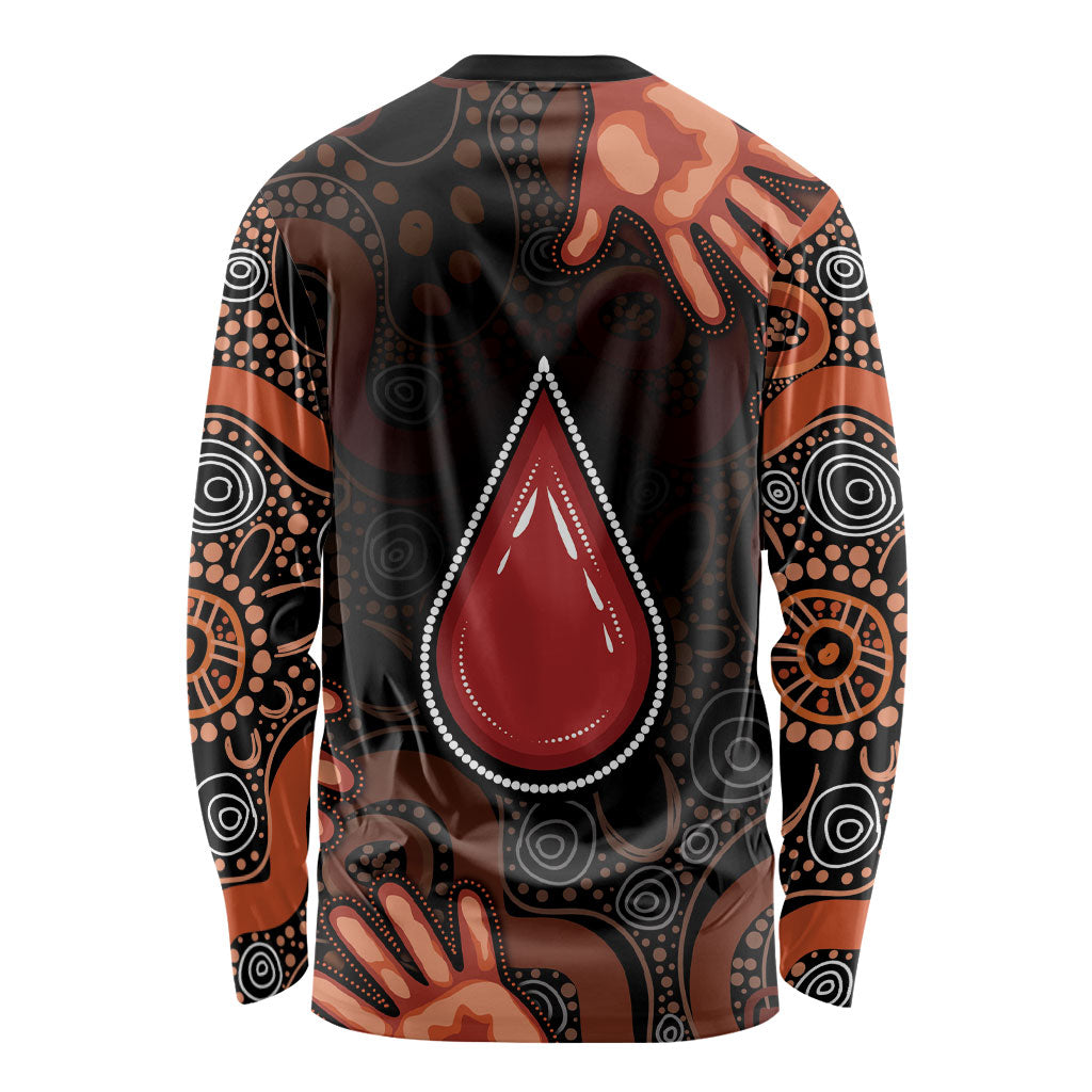 Australia Indigenous Leukemia Prevention Long Sleeve Shirt Aboriginal Dot Arts