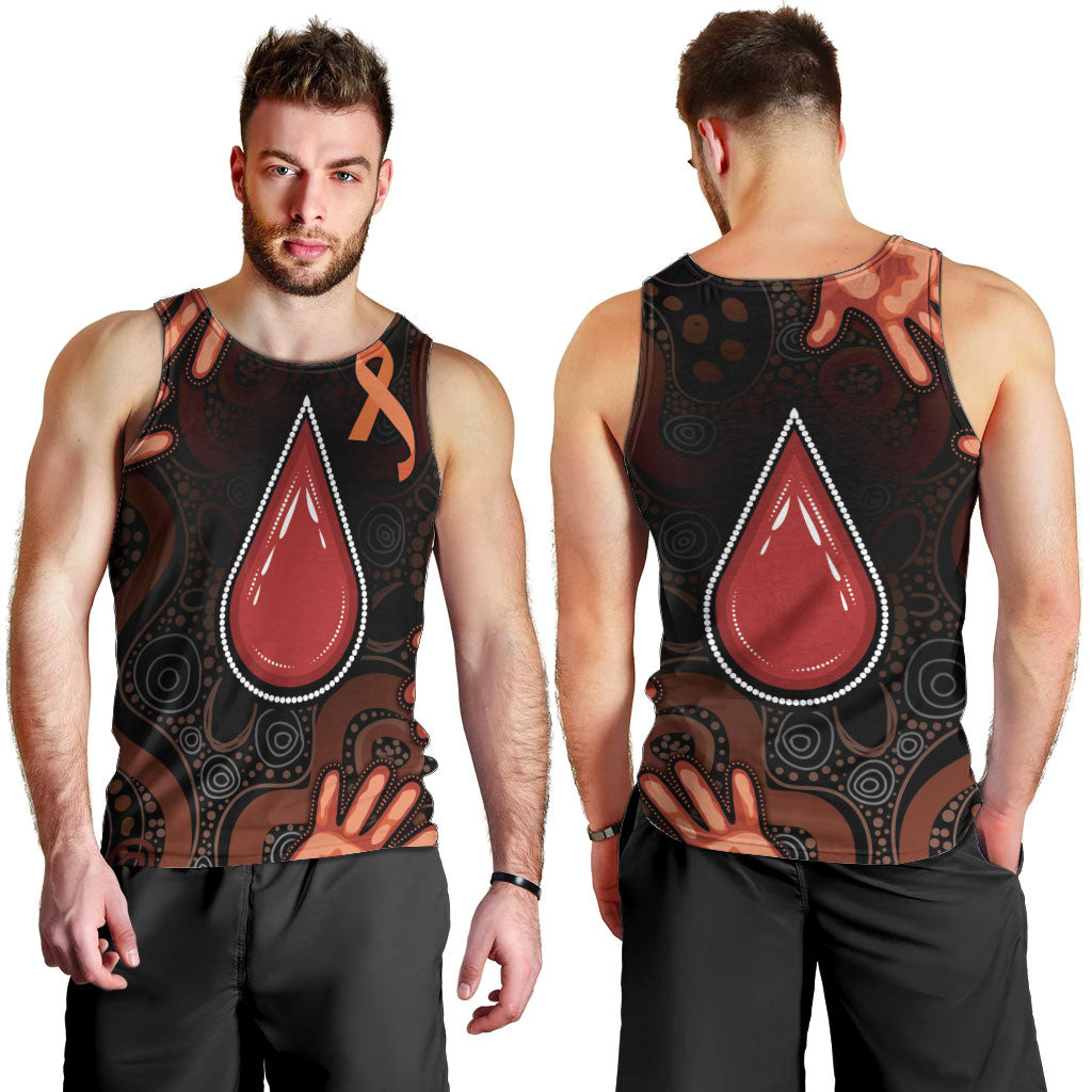 Australia Indigenous Leukemia Prevention Men Tank Top Aboriginal Dot Arts