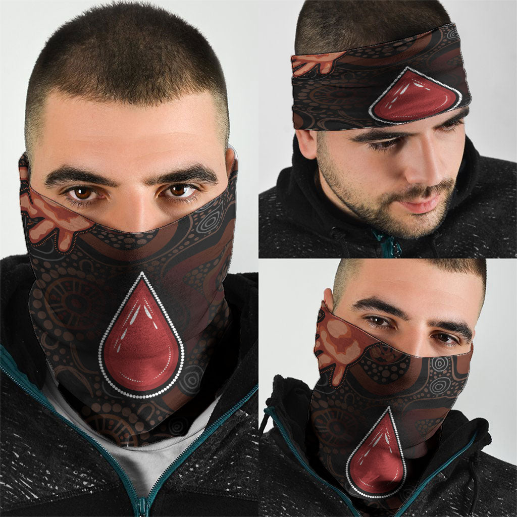 Australia Indigenous Leukemia Prevention Neck Gaiter Aboriginal Dot Arts