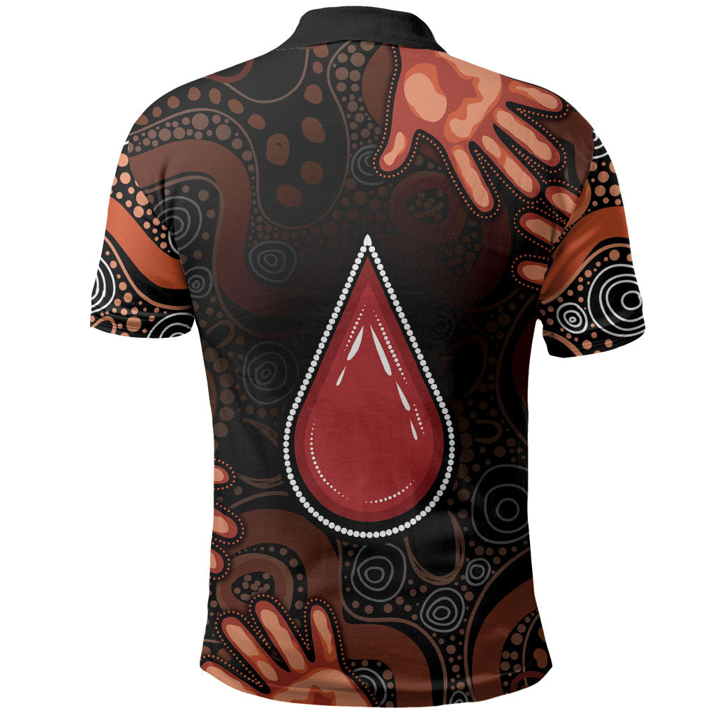 Australia Indigenous Leukemia Prevention Polo Shirt Aboriginal Dot Arts