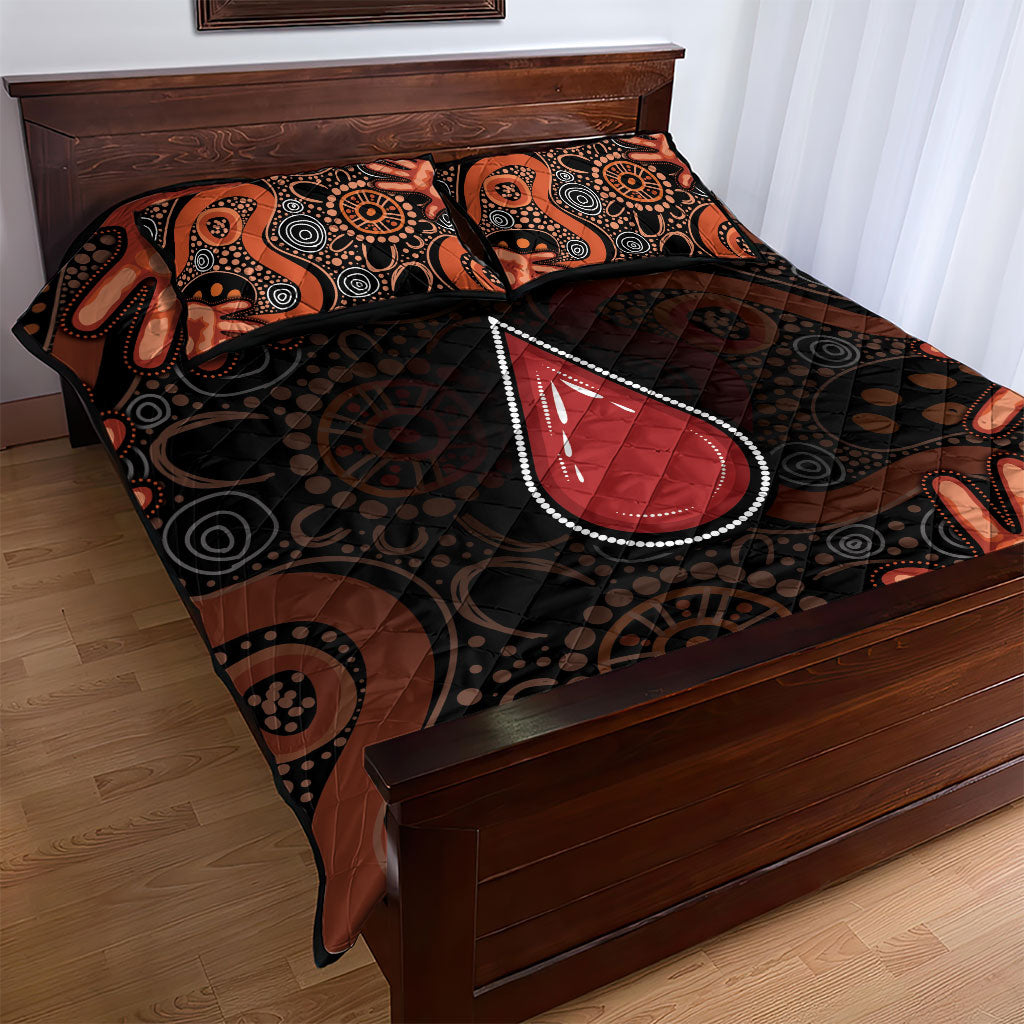 Australia Indigenous Leukemia Prevention Quilt Bed Set Aboriginal Dot Arts