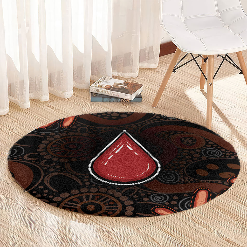 Australia Indigenous Leukemia Prevention Round Carpet Aboriginal Dot Arts