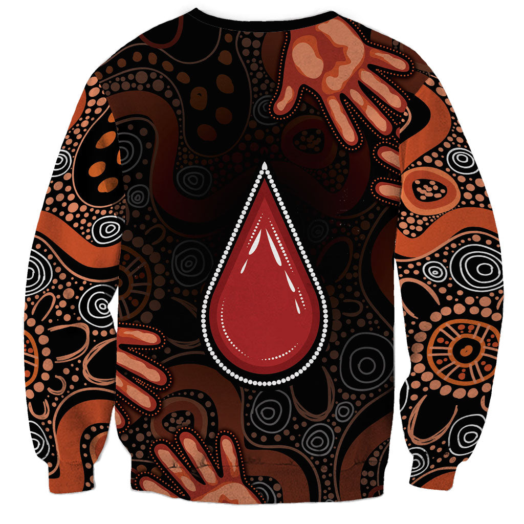 Australia Indigenous Leukemia Prevention Sweatshirt Aboriginal Dot Arts