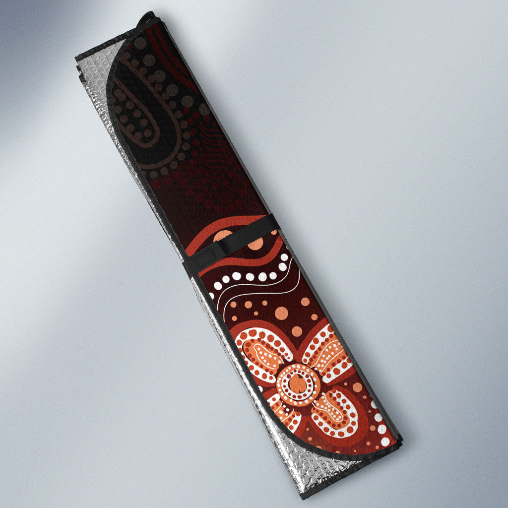 Australia Indigenous Personalized Auto Sun Shade Fight Leukemia Orange Ribbons