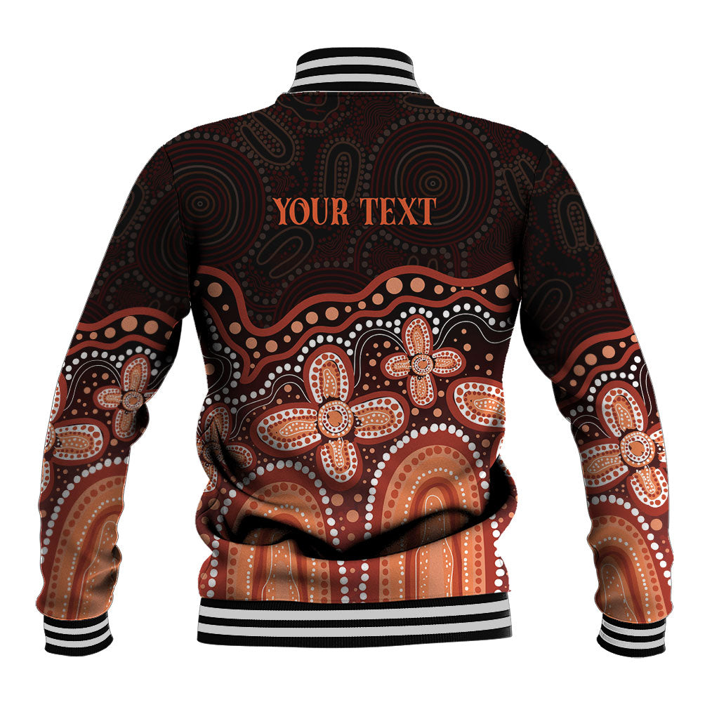 Australia Indigenous Personalized Baseball Jacket Fight Leukemia Orange Ribbons