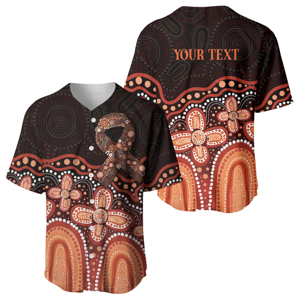 Australia Indigenous Personalized Baseball Jersey Fight Leukemia Orange Ribbons