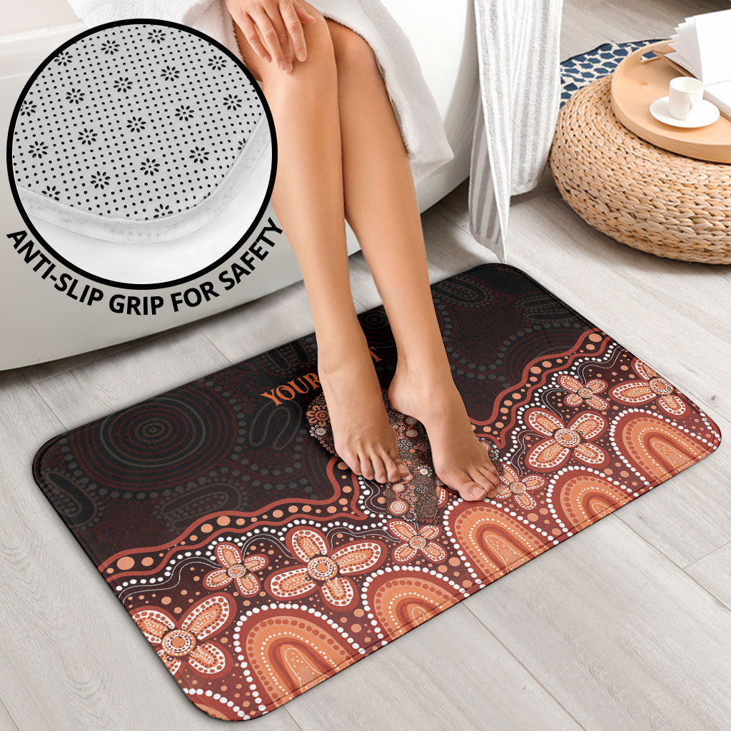 Australia Indigenous Personalized Bathroom Set Fight Leukemia Orange Ribbons