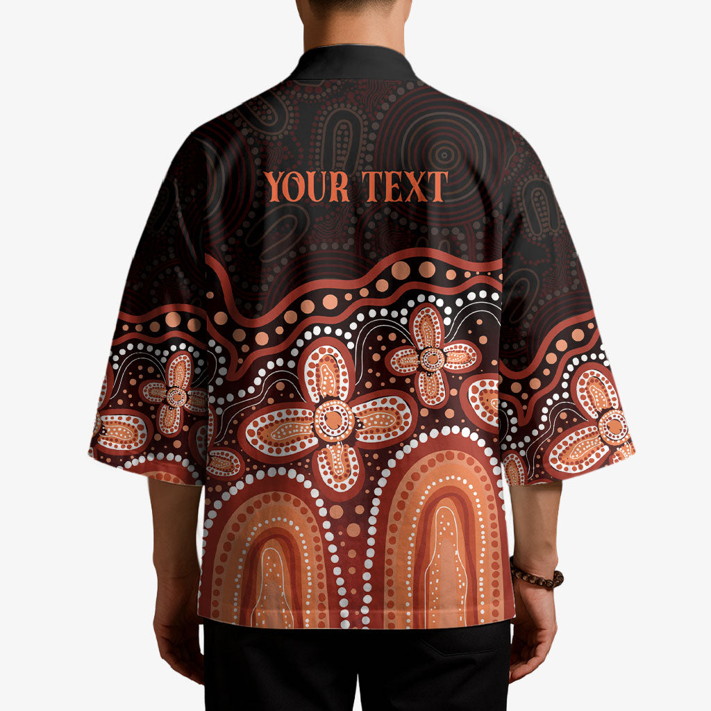 Australia Indigenous Personalized Kimono Fight Leukemia Orange Ribbons