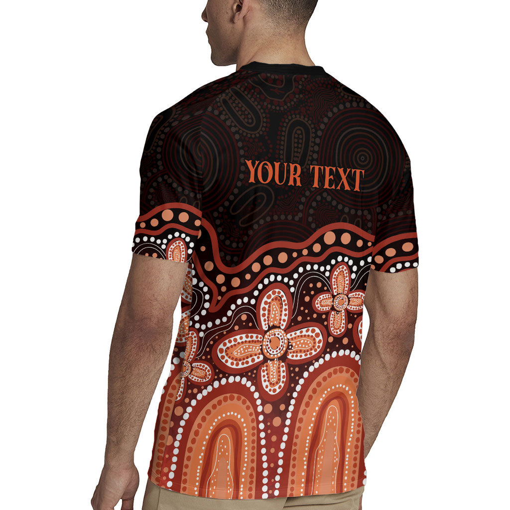 Australia Indigenous Personalized Rugby Jersey Fight Leukemia Orange Ribbons