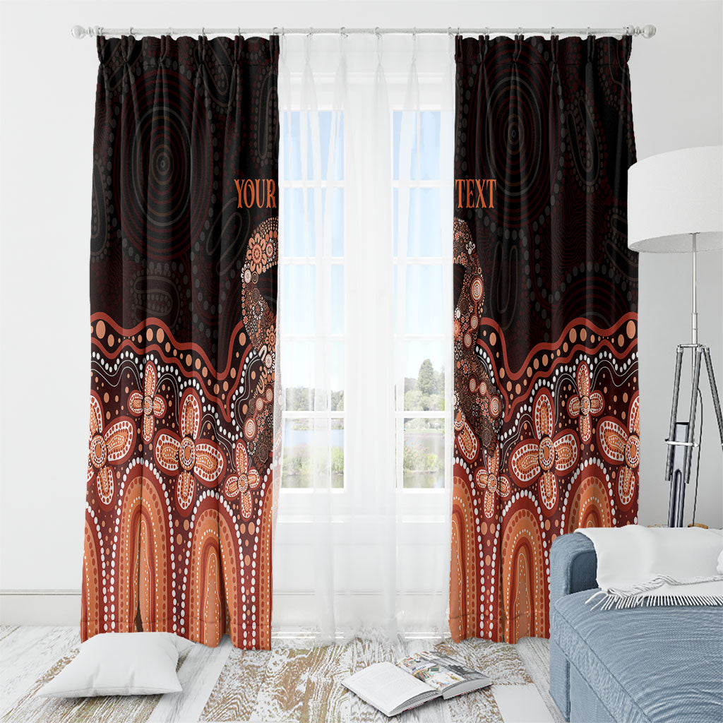 Australia Indigenous Personalized Window Curtain Fight Leukemia Orange Ribbons