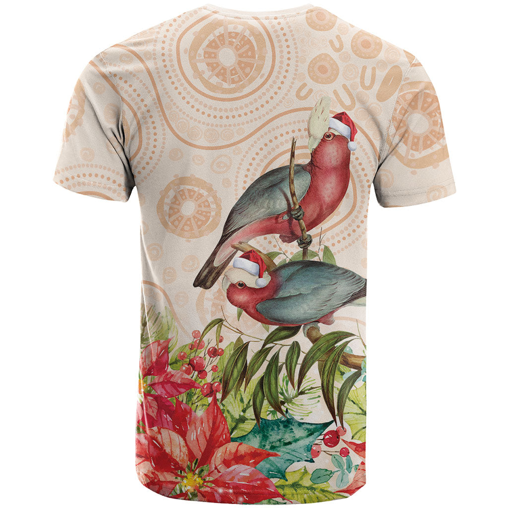 Merry Christmas Aussie Aboriginal T Shirt Rosebreasted Cockatoo Pastel