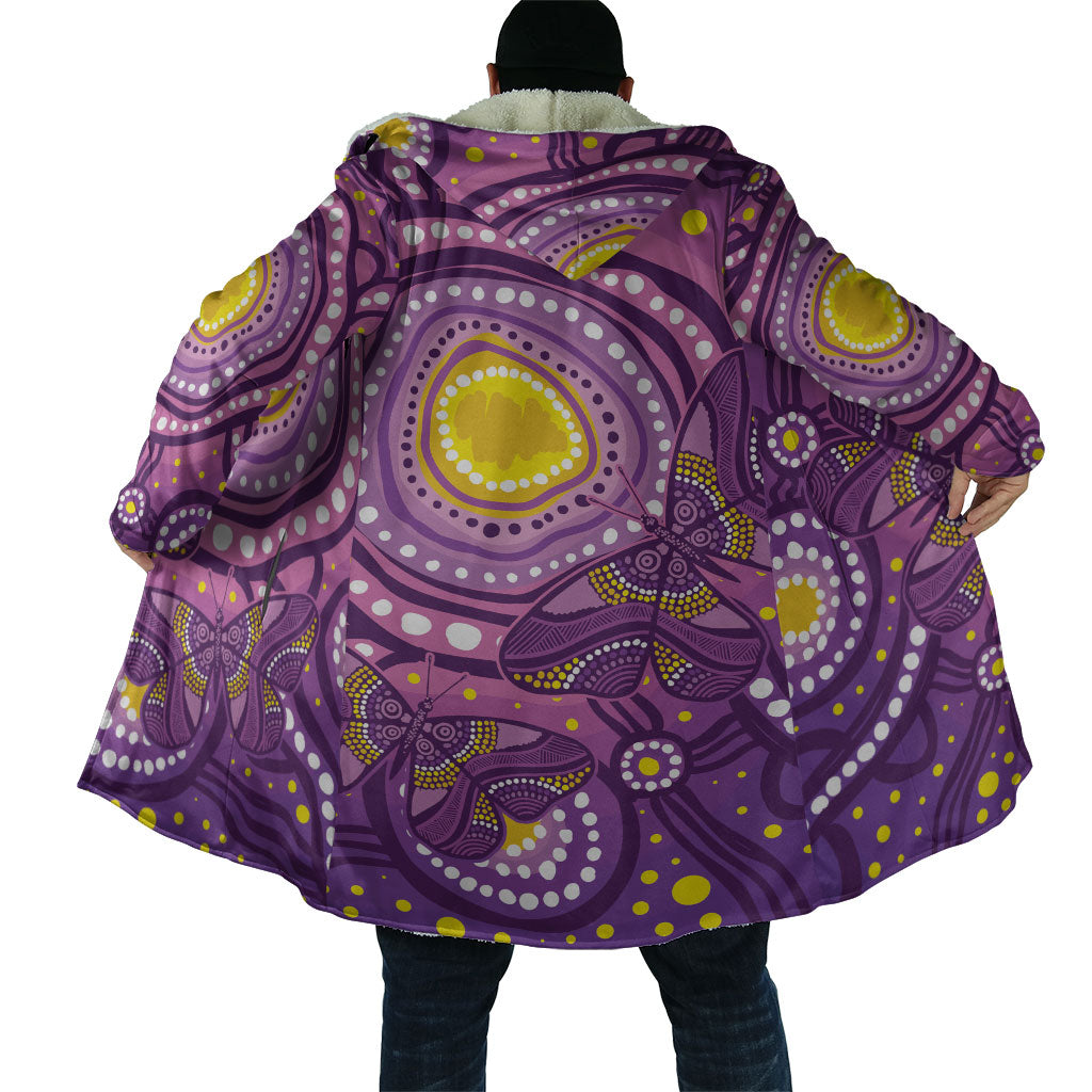 Australia Indigenous World Cancer Day Purple Aboriginal Cloak Butterfly Ribbon