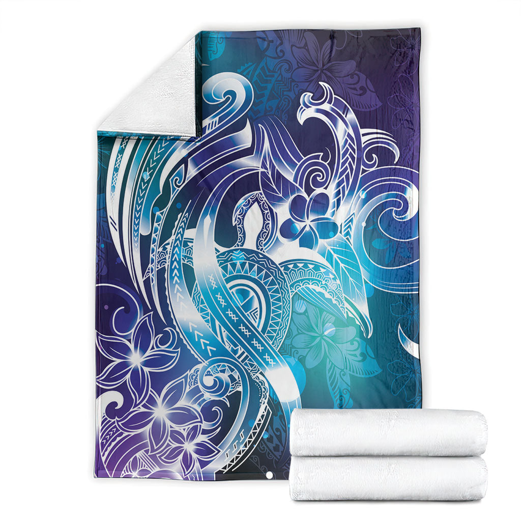 Aloha Hawaii Turtle Blanket Teal Purple Ribbon