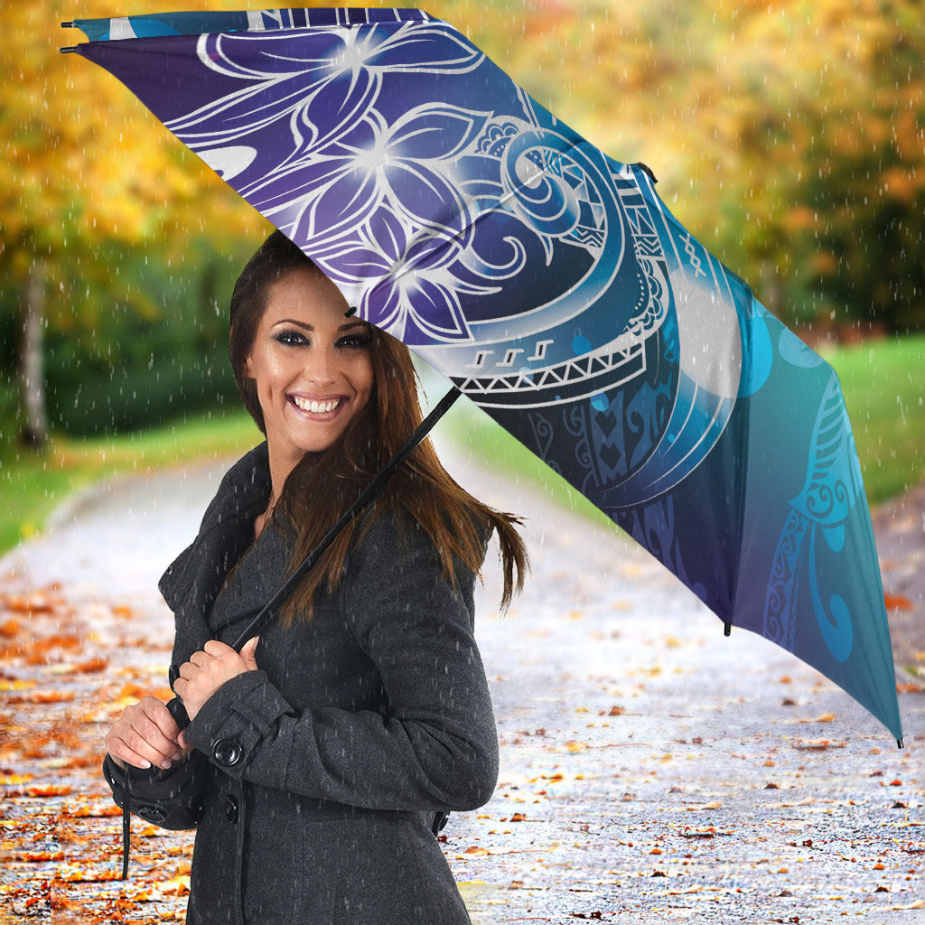 Aloha Hawaii Turtle Umbrella Teal Purple Ribbon