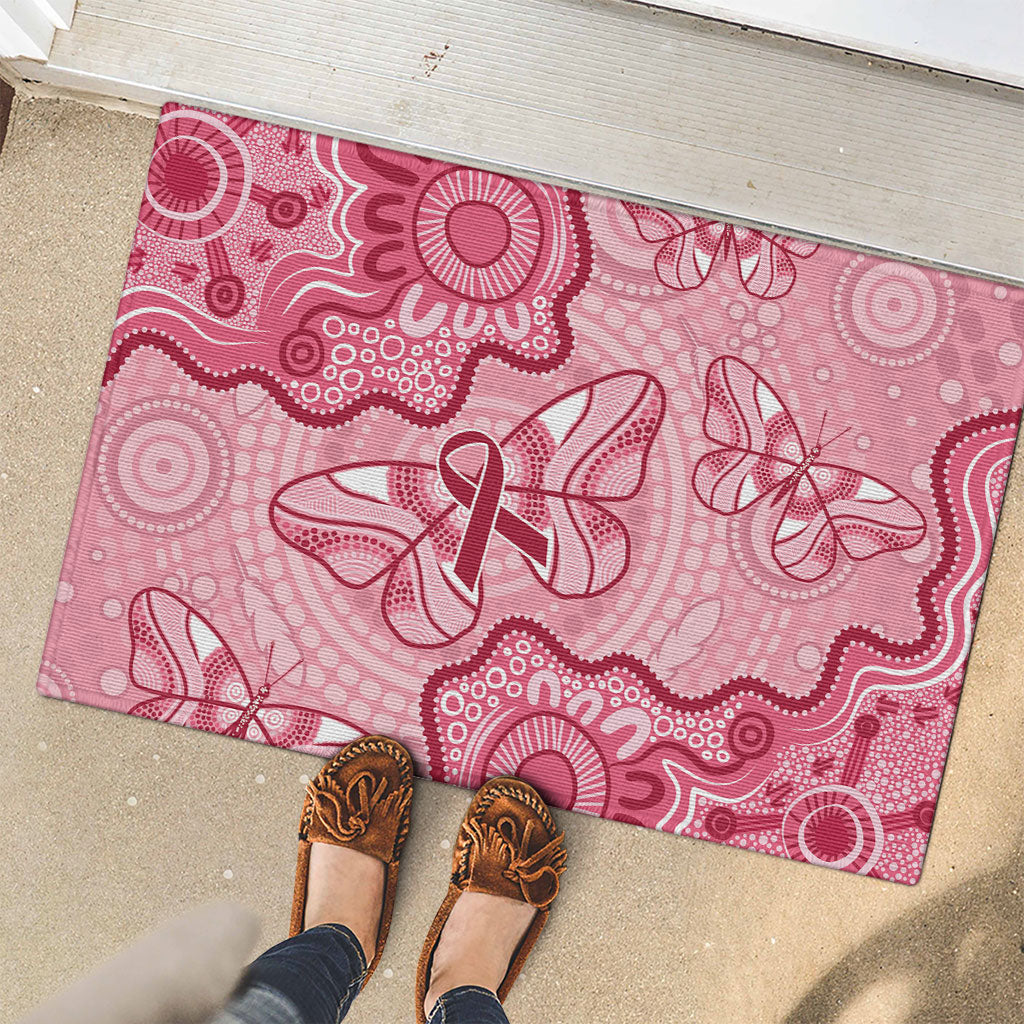 Australia Indigenous Mother's Day Rubber Doormat Breast Cancer Survivor