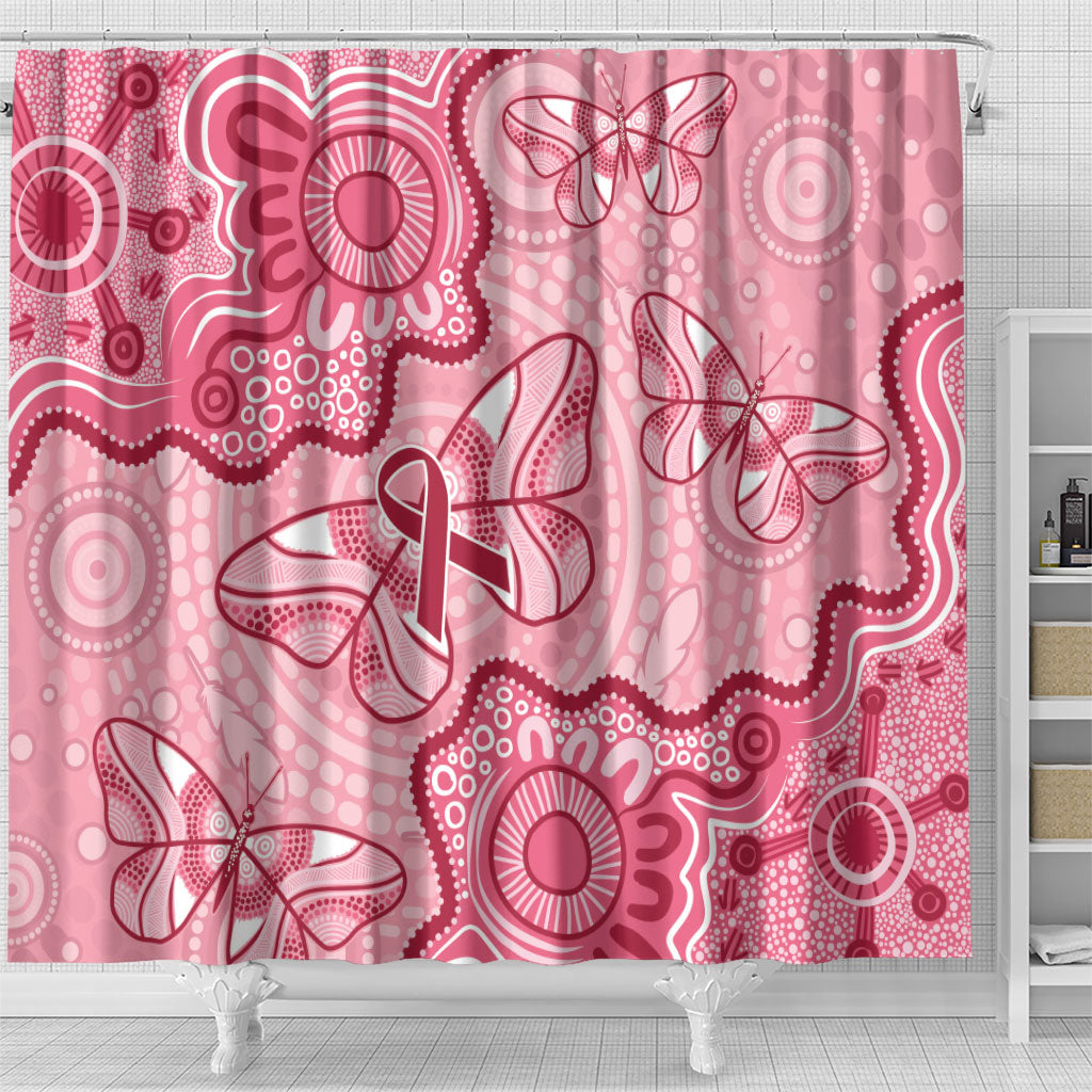 Australia Indigenous Mother's Day Shower Curtain Breast Cancer Survivor