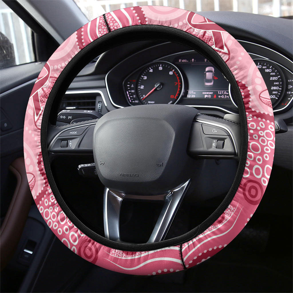 Australia Indigenous Mother's Day Steering Wheel Cover Breast Cancer Survivor