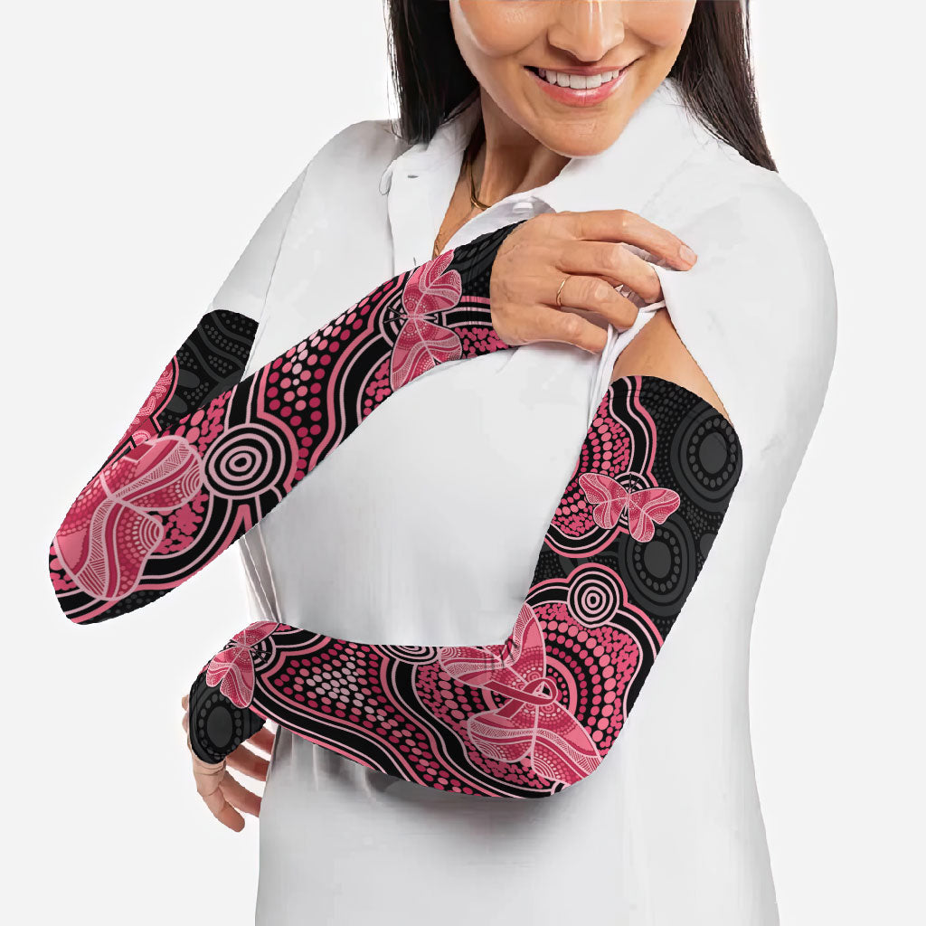 Australia Indigenous Mother's Day Arm Sleeves Aboriginal Breast Cancer Ribbon