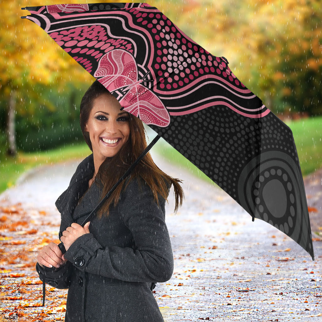 Australia Indigenous Mother's Day Umbrella Aboriginal Breast Cancer Ribbon