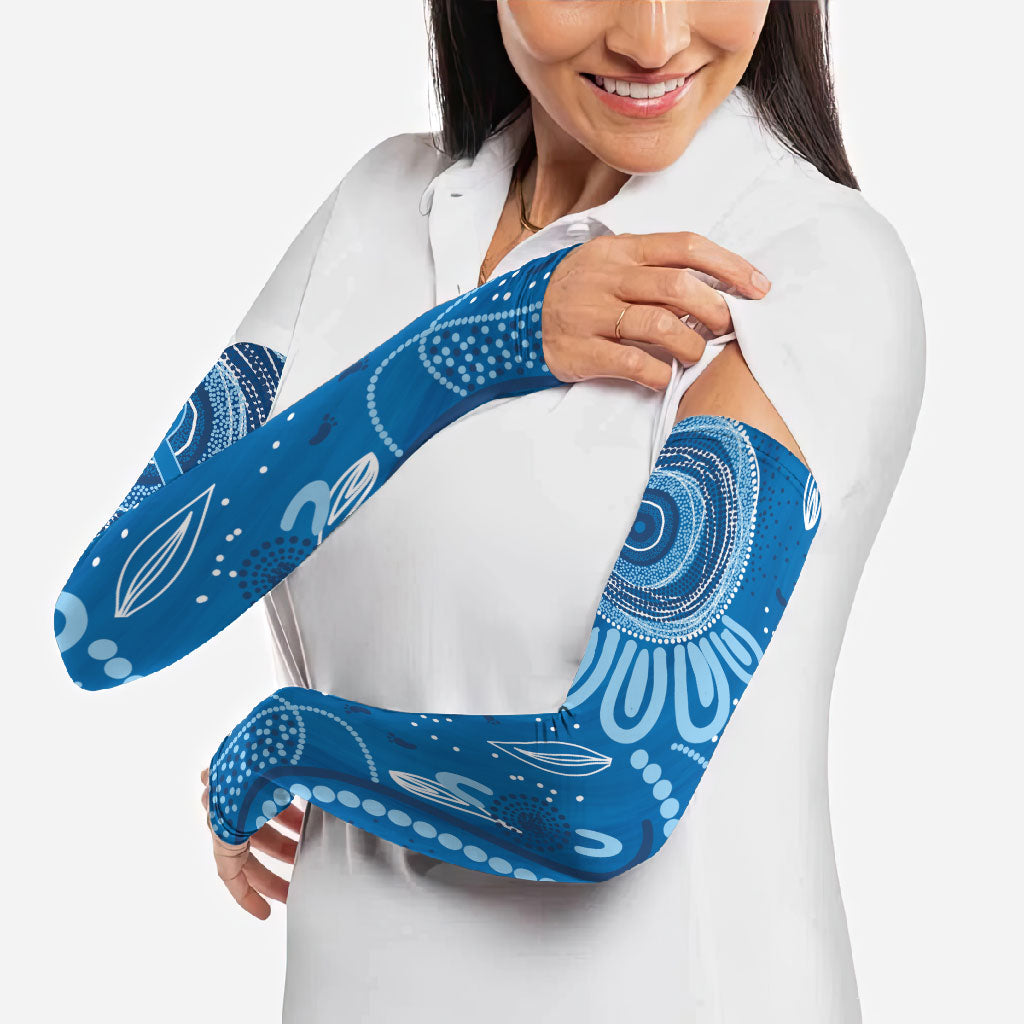 Australia Indigenous Arm Sleeves Blue Ribbon Prostate Cancer Month