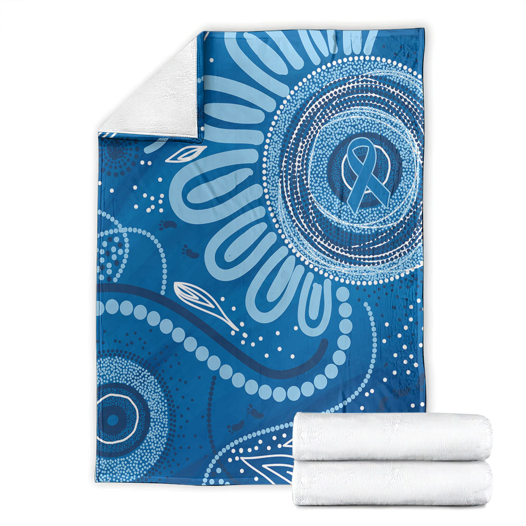 Australia Indigenous Blanket Blue Ribbon Prostate Cancer Month