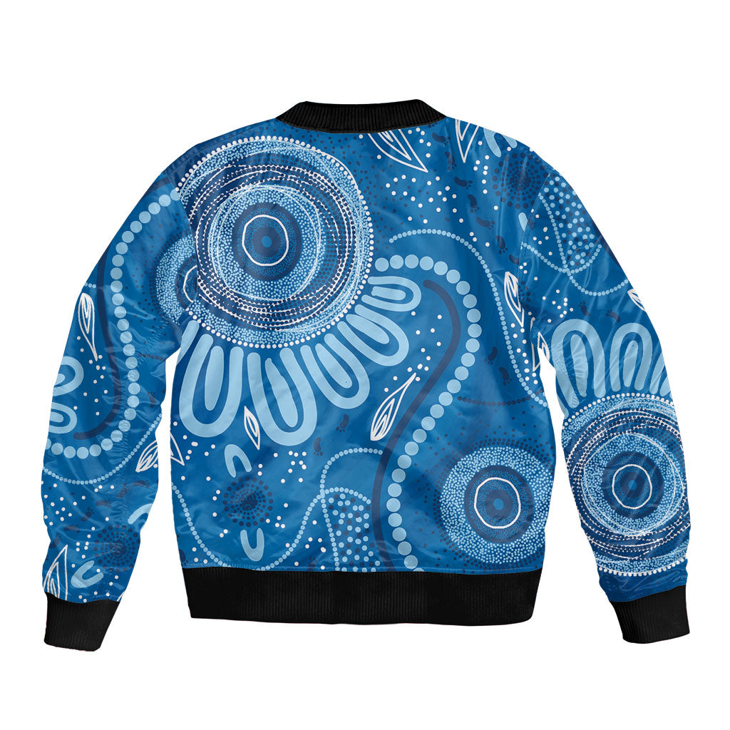 Australia Indigenous Bomber Jacket Blue Ribbon Prostate Cancer Month