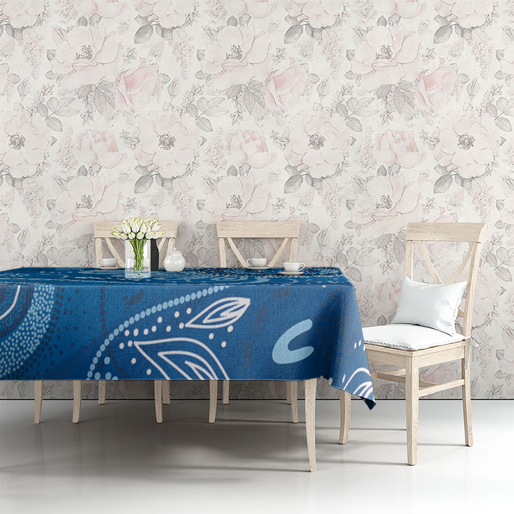 Australia Indigenous Tablecloth Blue Ribbon Prostate Cancer Month