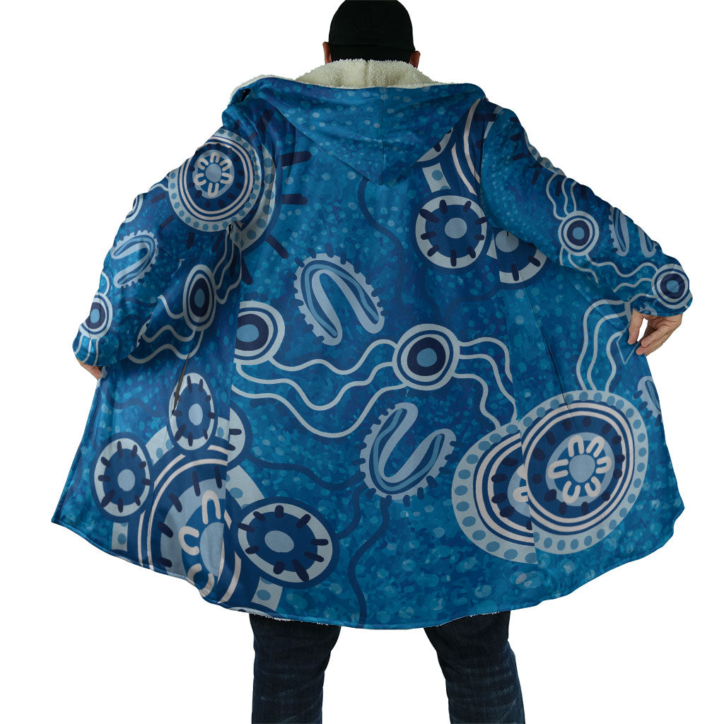 Australia Indigenous Prostate Cancer Prevention Cloak Blue Ribbon Aboriginal Art