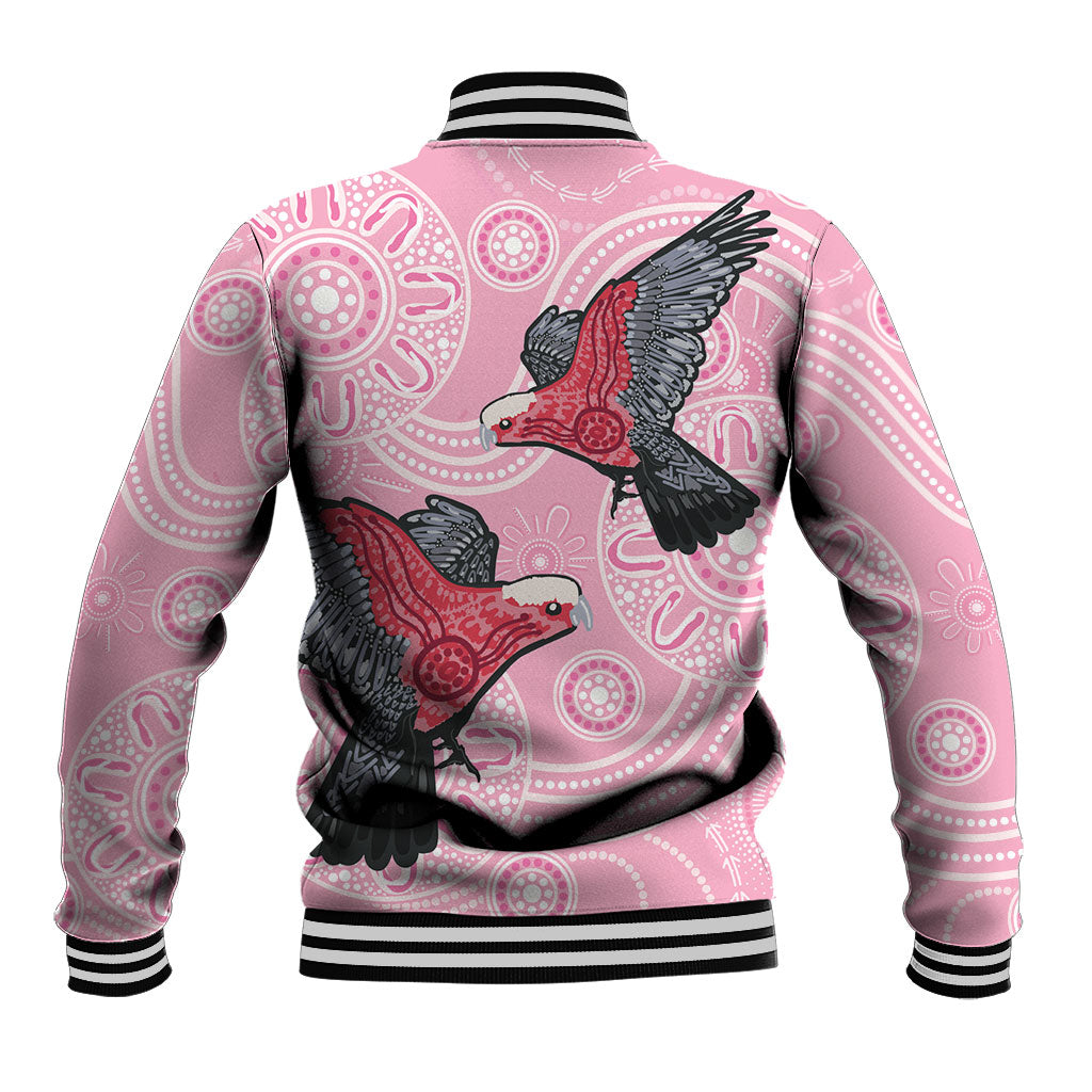 Pink Galah Aussie Aboriginal Baseball Jacket Soaring High