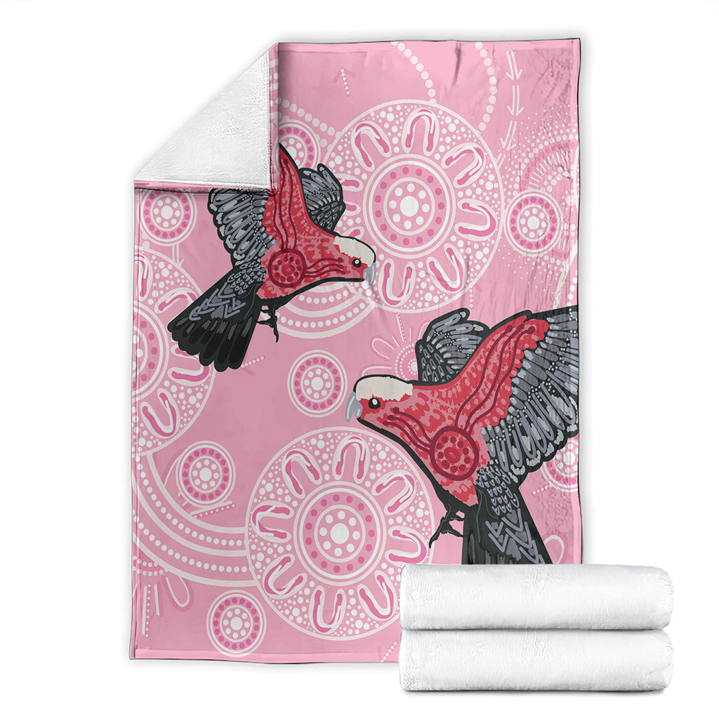 Pink Galah Aussie Aboriginal Blanket Soaring High