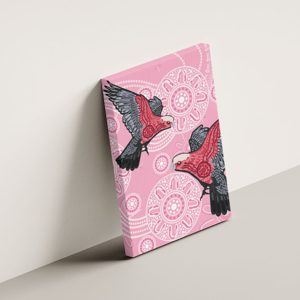 Pink Galah Aussie Aboriginal Canvas Wall Art Soaring High