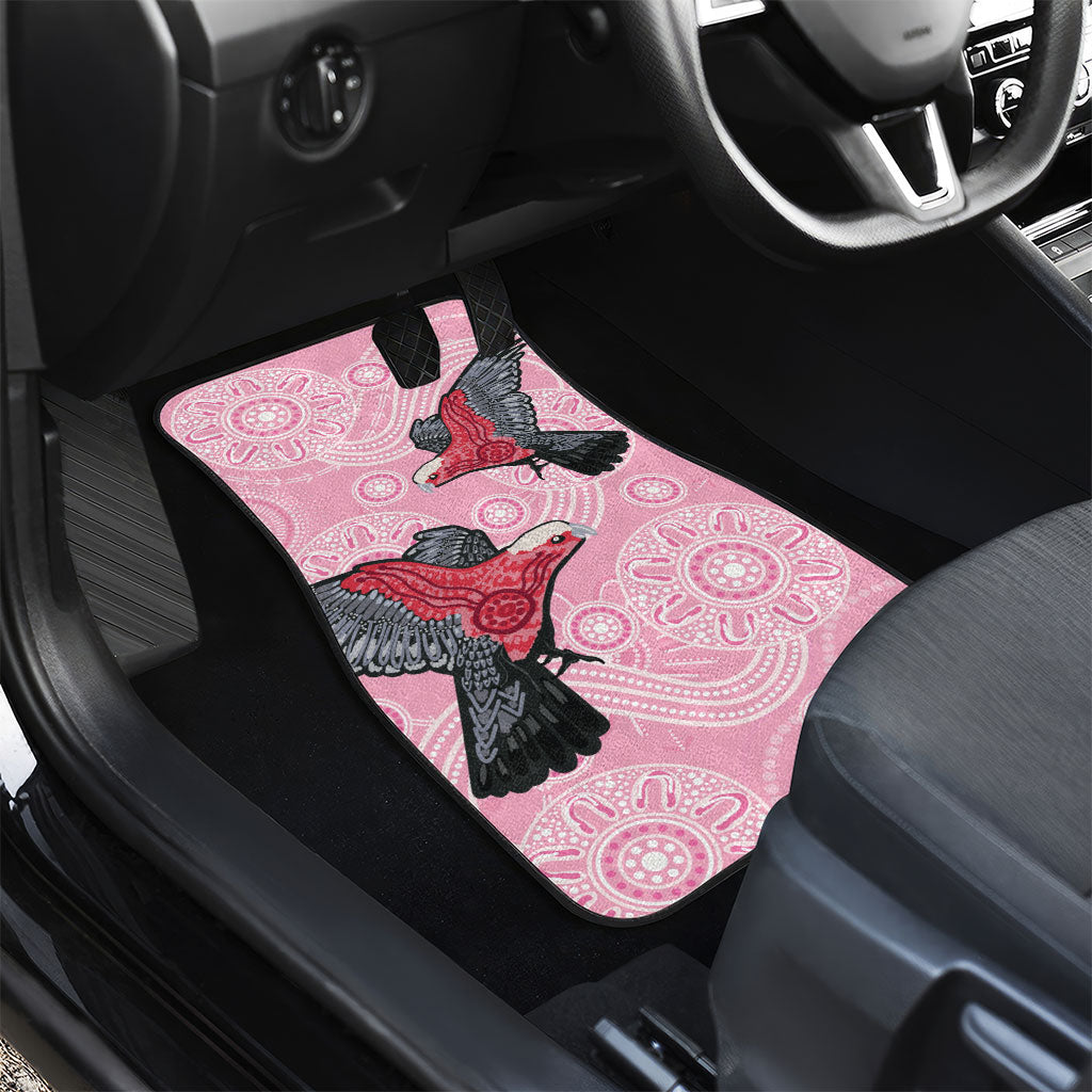 Pink Galah Aussie Aboriginal Car Mats Soaring High