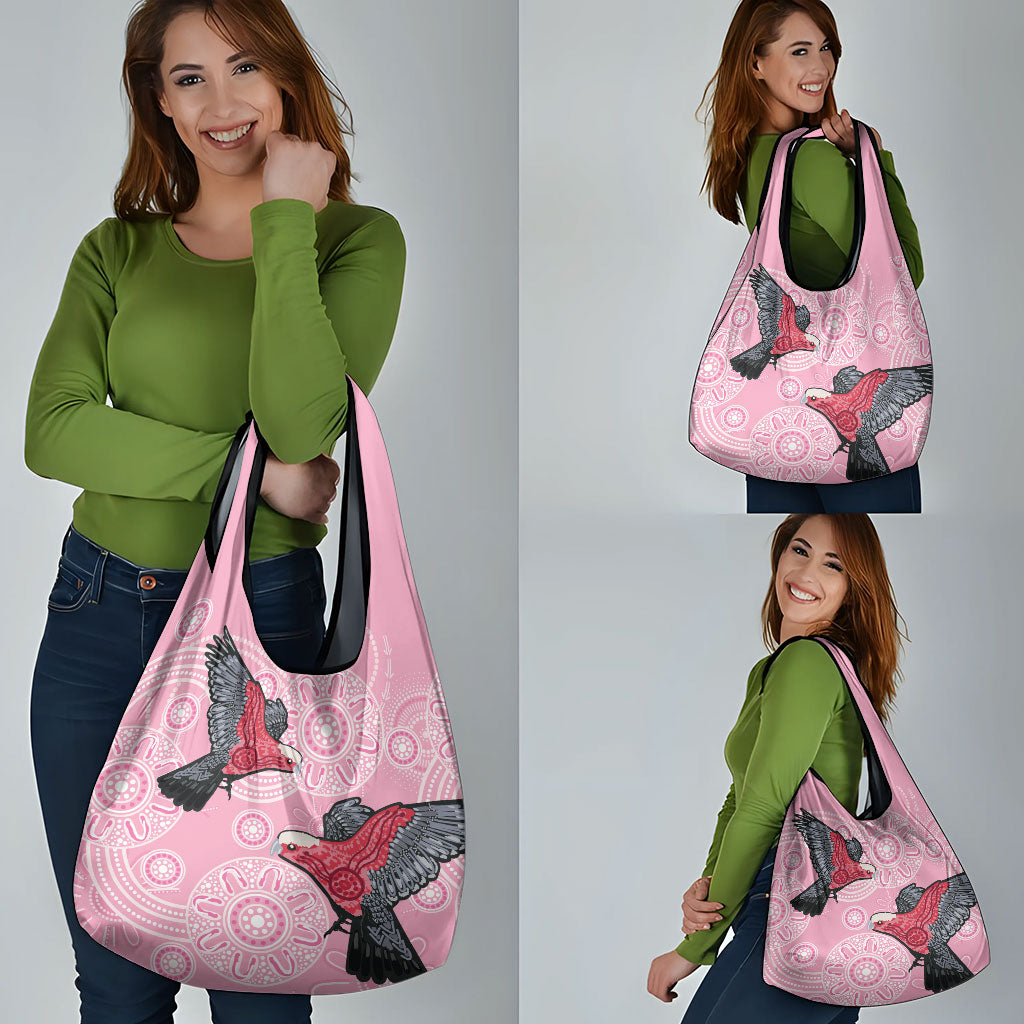 Pink Galah Aussie Aboriginal Grocery Bag Soaring High
