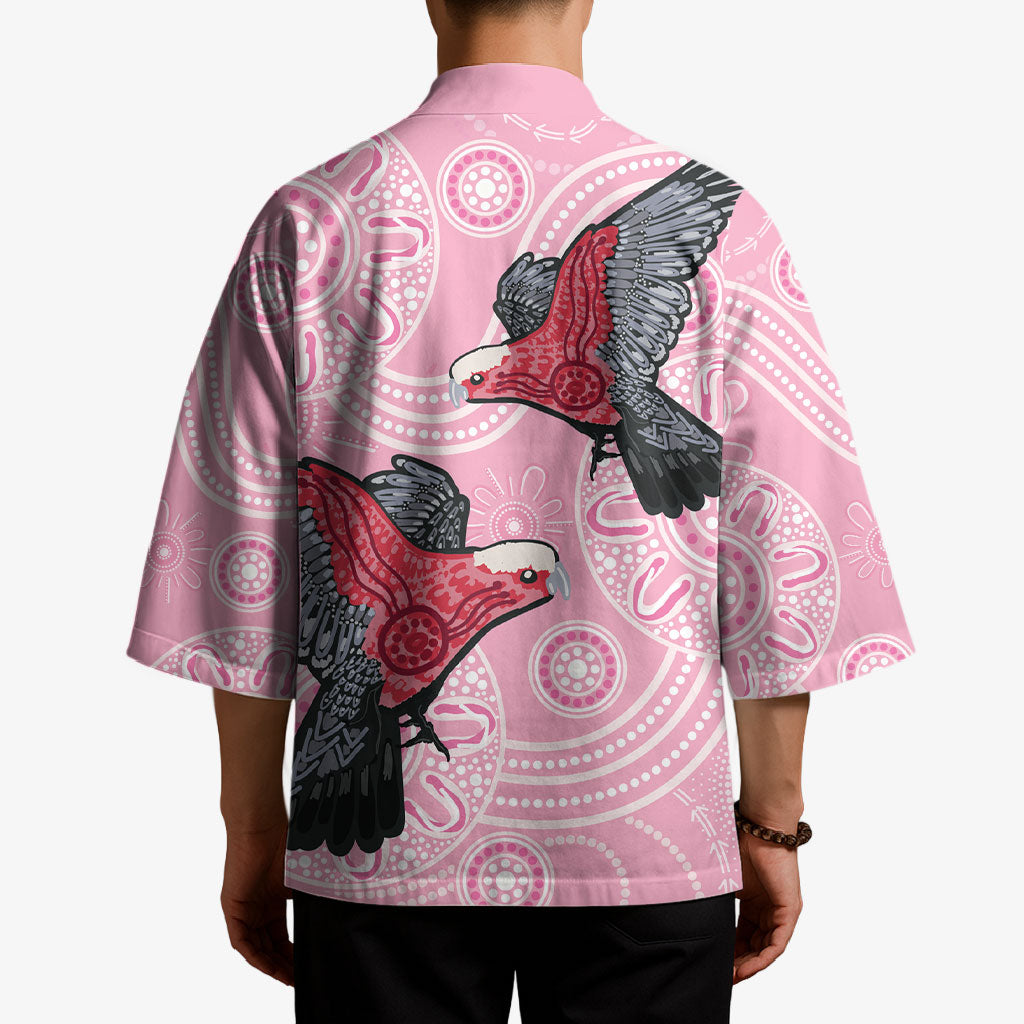 Pink Galah Aussie Aboriginal Kimono Soaring High