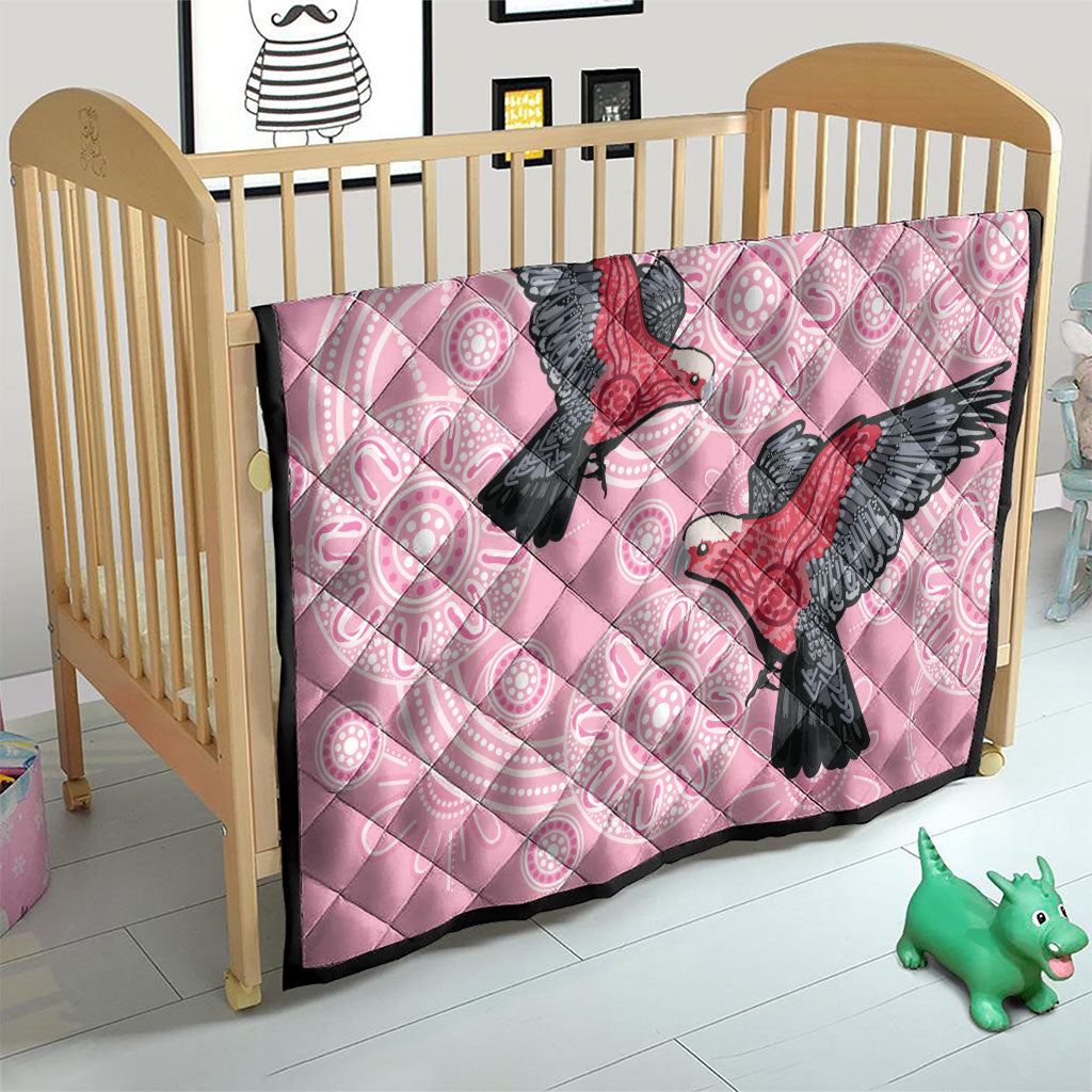 Pink Galah Aussie Aboriginal Quilt Soaring High