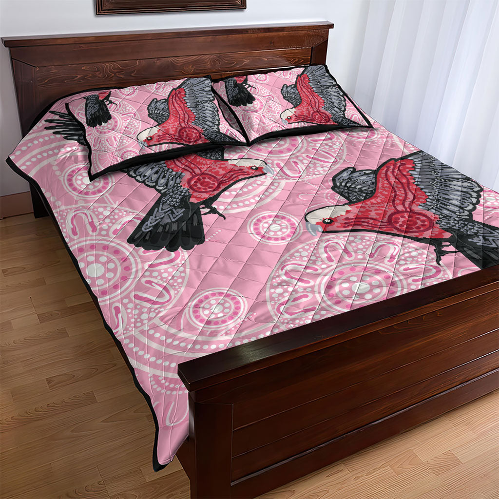 Pink Galah Aussie Aboriginal Quilt Bed Set Soaring High
