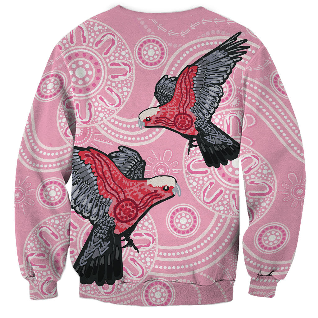 Pink Galah Aussie Aboriginal Sweatshirt Soaring High