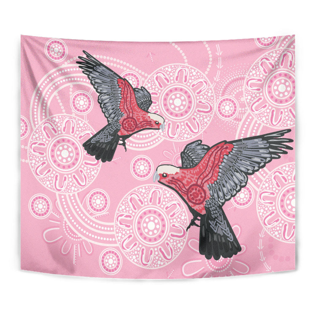 Pink Galah Aussie Aboriginal Tapestry Soaring High