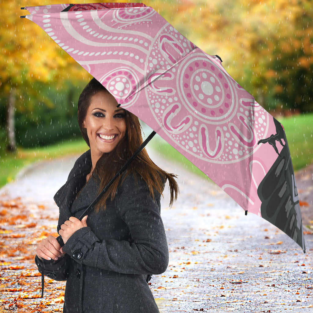 Pink Galah Aussie Aboriginal Umbrella Soaring High