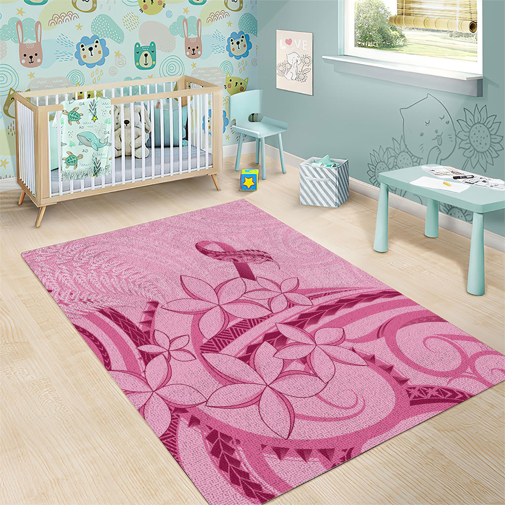 Aotearoa Maori Area Rug Pink Fern Ribbons