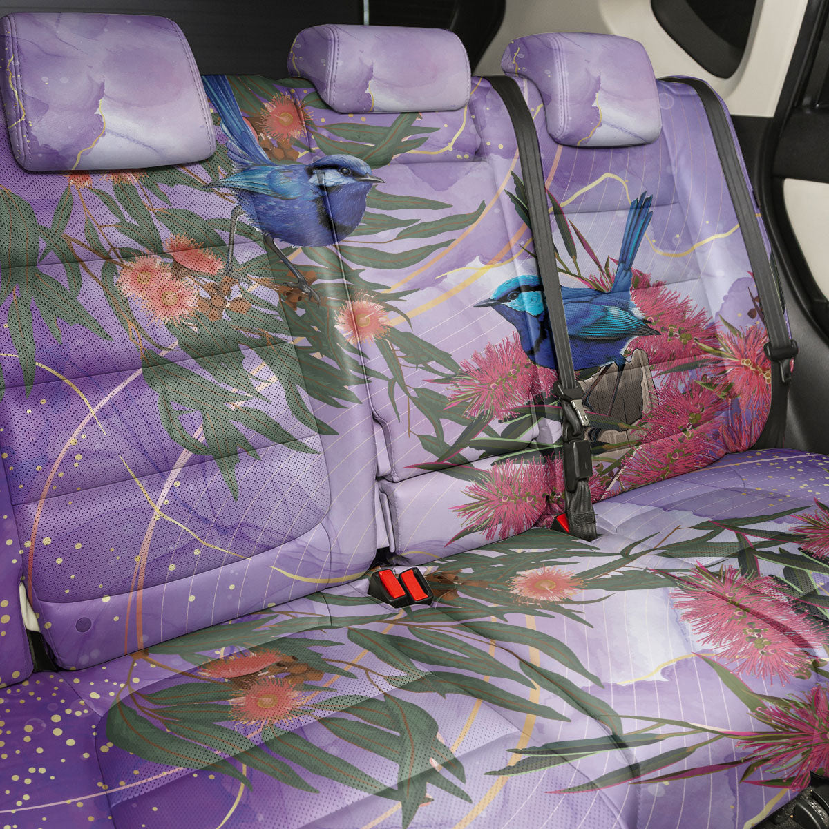 Australia Splendid Fairy Wren on Eucalyptus Back Car Seat Cover Epilepsy Prevention